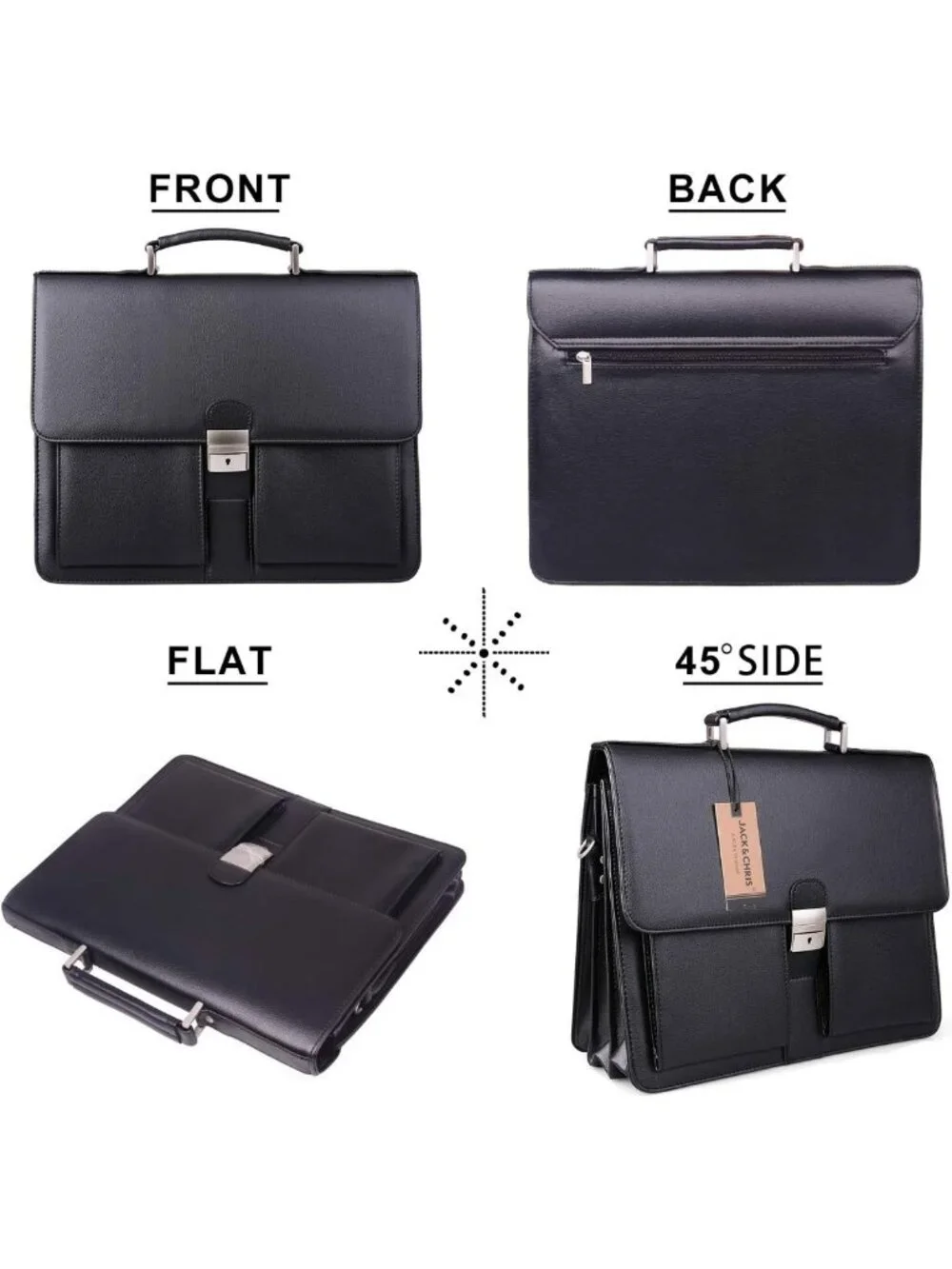 Stylish PU Leather Briefcase for Men | Classic Messenger Bag for Work & Travel